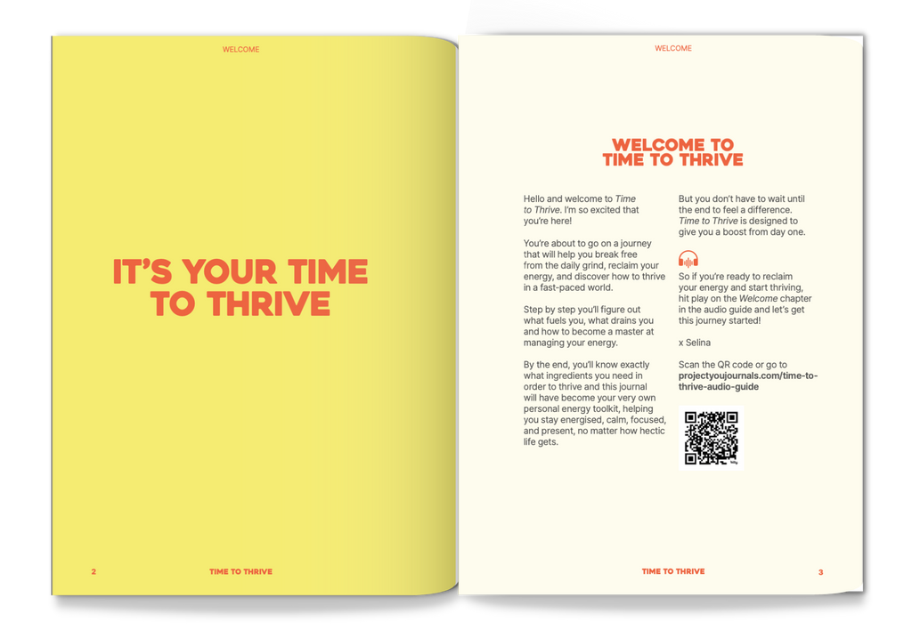 Time to Thrive - your toolkit to more energy, less stress and a life that feels good - journal + audio guide