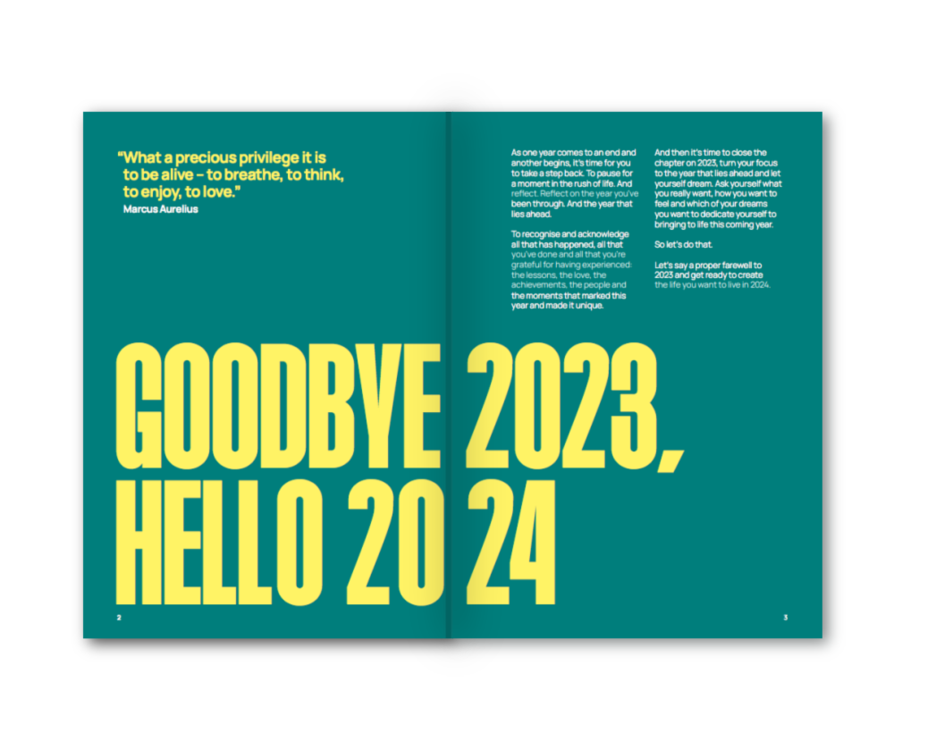 Goodbye 2023 Hello 2024 - digital fillable version