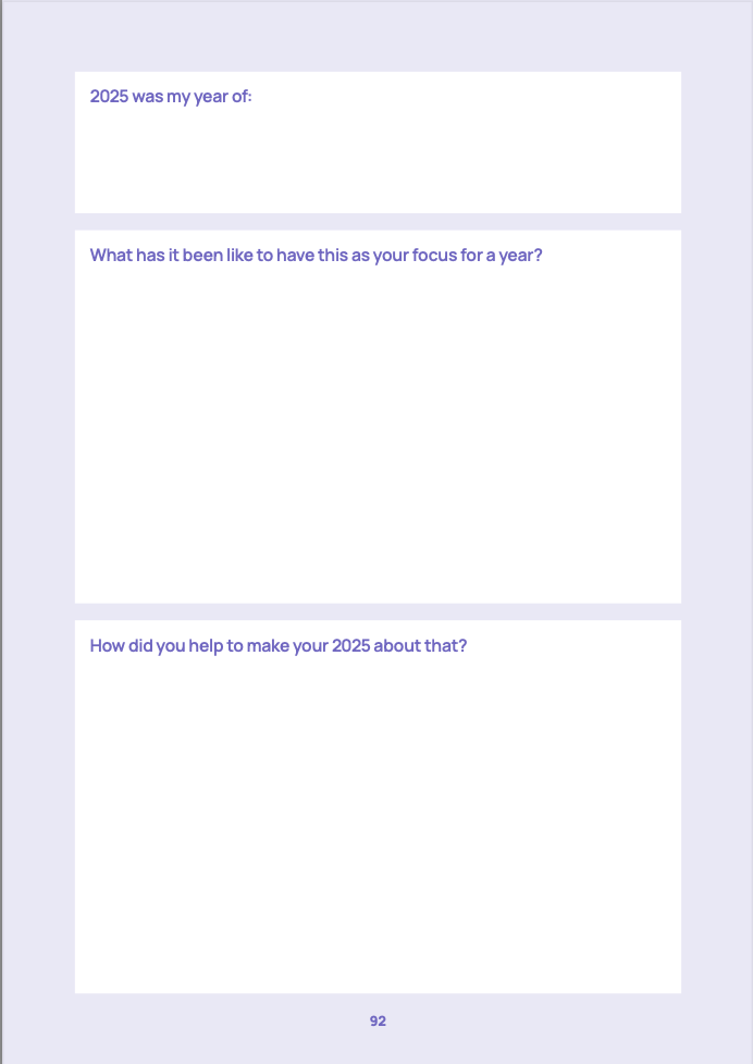 Goodbye 2024, Hello 2025 - digitial fillable PDF