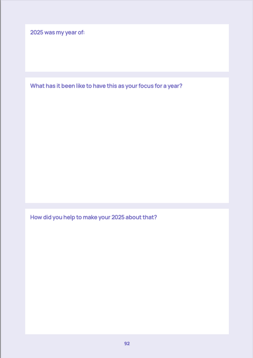 Goodbye 2024, Hello 2025 - digitial fillable PDF